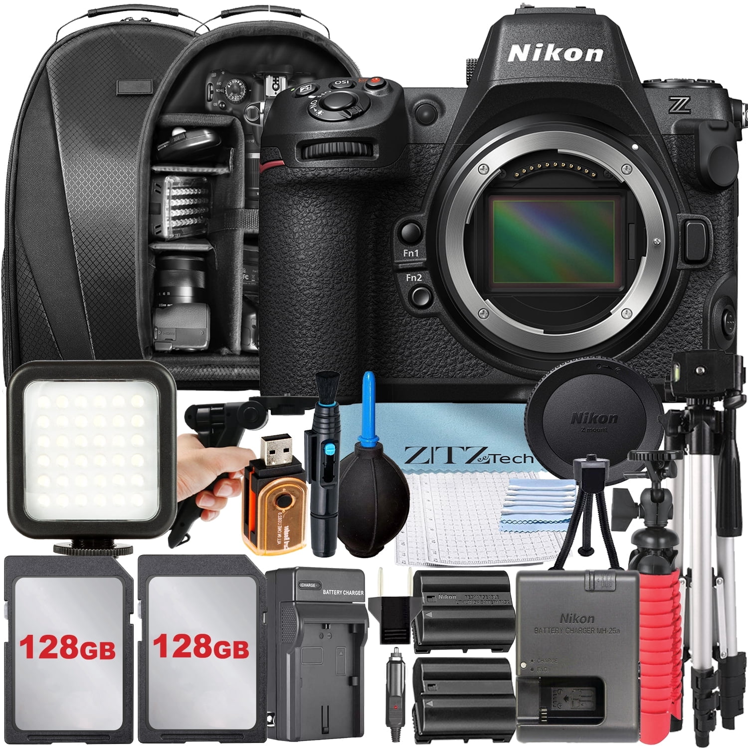 Nikon Z9 Mirrorless Camera (Body Only) with 2 Pack 64GB Memory