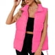 thumbnail image 1 of Chaleco Acolchado para Mujer, Abrigos de Abrigo, Chaquetas y Abrigos con Bolsillos. Rosa Roja XL, 1 of 8