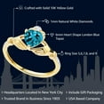 thumbnail image 2 of Gem Stone King 10K Yellow Gold London Blue Topaz and Diamond Accent Irish Celtic Claddagh Ring (1.00 Cttw, Available in Size 5, 6, 7, 8, 9), 2 of 6
