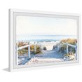 thumbnail image 2 of Coastal Beach Path Framed Print|Ocean View Wall Art|Home Decor Painting, 2 of 6