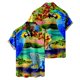 thumbnail image 4 of Camisas Para Hombre Manga Larga Negra Nueva camisa de manga corta holgada informal con estampado digital 3d y estampado de (Blue, XL), 4 of 5