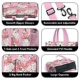 thumbnail image 3 of Teacher Tote Bag,Pioneer Flower Floral Print Pattern Teacher Utility Tote Bag,Large Work Tote Bags for Women with Multiple Pockets,Top Zipper Closure,13.8x10.6x6.7 Inch, 3 of 5