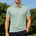 thumbnail image 3 of Luvrsol Men T Shirts Solid Basic Short Sleeve Lapel Collar Cotton Casual Daily Tops S-3XL, 3 of 8