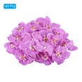 thumbnail image 3 of Uxcell 3.9" Artificial Silk Phalaenopsis Orchid Flower Heads for DIY Wedding Decor, Light Purple 20 Pack, 3 of 6