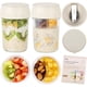 thumbnail image 1 of Recipientes para avena durante la noche Soligt con tapas, cucharas plegables y compartimentos divididos para frutas y frutos secos, frascos de vidrio pequeños de 16 oz para parfait de avena y yogur, 1 of 6