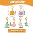 thumbnail image 2 of Theme Alloy Enamel & Hat & Pumpkin Charm Locking Stitch Markers Zinc Alloy Lobster Claw Clasps Locking Stitch Marker Mixed color 3.7~4cm 12pcs/set, 2 of 6