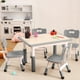 thumbnail image 5 of QinaQin Mesa infantil con 4 sillas, altura ajustable y superficie para dibujar, incluye organizador y patas antiderrapantes, ideal para niños de 2 a 10 años, 5 of 6