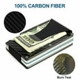 thumbnail image 4 of RFID Blocking Carbon Fiber Minimalist Ridge Money Clip Front Pocket Men's Wallet, 4 of 5