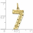 thumbnail image 2 of 10K Yellow Gold 10Ky Casted Large Diamond Cut Number 7 Charm (25 X 10) Made In United States -Jewelry By Sweet Pea, 2 of 5