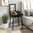 thumbnail image 2 of HOMCOM Coiffeuse Moderne avec Miroir Rabattable et 2 Tiroirs pour Chambre, 2 of 10