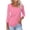 Pink, variant on Kezqiaxn 3/4 Length Sleeve Womens Tops Summer Square Neckline Work Shirts Blouses for Women Dressy Casual Plus Size Fashion
