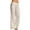 Beige, variant on qolati Women's Cotton Linen Yoga Pants Loose Fit Drawstring Palazzo Pants Casual High Waist Stretchy Wide Leg Trousers