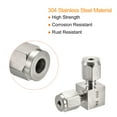thumbnail image 4 of Uxcell 90 Degree Union Elbow 4mm to 4mm OD Tube Stainless Steel Compression Tube Fitting, 4 of 5