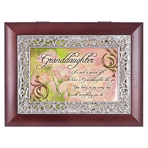 Granddaughter Such a Gift Rosewood Jewelry Music Box Plays Wonderful