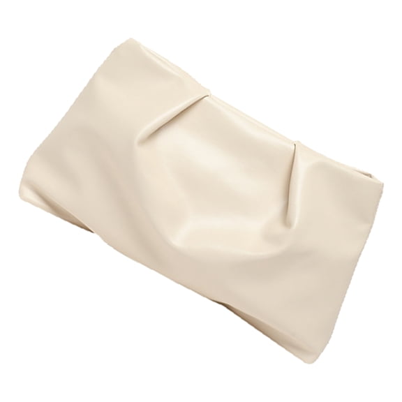 Contemporary Crinkle Detail Lightweight Handheld Bag PU Leather Soft Pleated Wedding Purse Elegant Evening Bag for Prom