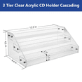 thumbnail image 4 of 3X 3 Tier Clear Acrylic CD Holder Cascading Storage Rack, 4 of 6