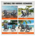thumbnail image 6 of Adirondack Chairs Set of 2, Plastic Folding Outdoor Patio Furniture, All-Weather Fire Pit Chairs, Gray, 6 of 7