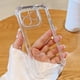 thumbnail image 2 of Funda rígida de acrílico transparente con botón plateado para iPhone 16, 15, 14, 13, 12, 11 Pro Max Plus que no amarillea, 2 of 5