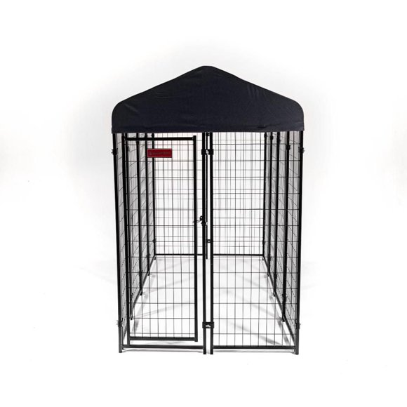 Lucky Dog ® STAY Series™ 4ft x 8ft Villa Kennel, Steel Grey