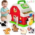 thumbnail image 1 of Juguete Montessori Farm Barn KIZZYEA con música y clasificación de formas, 1 of 7