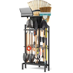 UNTIMATY Metal Garden Tool Organizer Rack for 34+ Tools