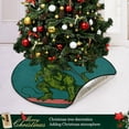thumbnail image 6 of Coolnut Surfing Dinosaur Christmas Tree Mat Round Christmas Tree Stand Mat Decoration for Holiday Party Home Christmas Day Ornaments Floor Door, 28.3", 6 of 6
