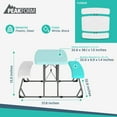 thumbnail image 3 of Peakform 37.8 Inch Rectangular Folding Picnic Table Double Bench Seating, White, 3 of 7