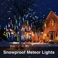 Meteor Shower Rain Lights, 10cm 10 Tube 200 LEDs Multicolor Meteor