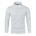 thumbnail image 2 of Njoeus Mens Slim Fits Quarter-Zip Up Pullover, Men Casual Long Sleeve Mock Neck Sweatshirt for Men Clothes S-4XL（Available in Big & Tall), 2 of 4