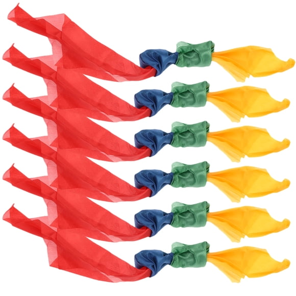 6 bufandas de mago divertidas para actuaciones de trucos, bufandas que cambian de color.