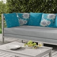 thumbnail image 6 of Sunny Blooms Indoor/Outdoor Pillow in Aqua 18x18, 6 of 6