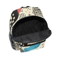 thumbnail image 6 of FORMRS School Backpack with Front Zippered Pocket 12" Student Travel Daypack, Blue Retro Print, 6 of 6