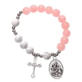 thumbnail image 1 of Pulsera de cruz de cristal, pulsera de cuentas, pulsera de rosario, joyería para mujer, 1 of 6