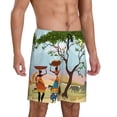 thumbnail image 2 of Bixox Men's African Women in Mountain Landscape printed lightweight casual shorts, soft sleep shorts with pockets., 2 of 7