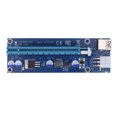 thumbnail image 3 of Cateissary 5/10 Uds. 2018 Golden VER009S PCI PCIE PCI-E Riser Card 009 s 6Pin naar 1X 16X USB3.0 adaptador LED Juegos de teclado y mouse para computadora, 3 of 6