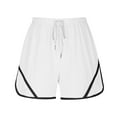 thumbnail image 3 of Short Pants for Women - Breathable Comfortable Casual Wear with Adjustable Drawstring and Versatile Split Design for Summer Use, 3 of 6