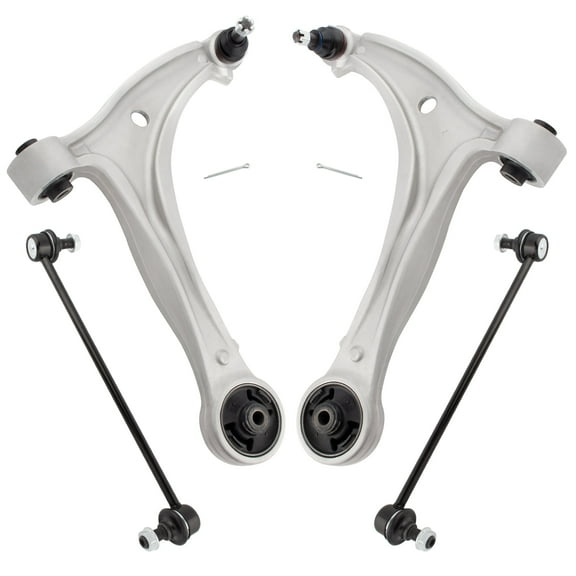 BOXI 4pcs Front Aluminum Lower Control Arms Sway Bar for Honda Odyssey 2005 2006 2007 2008 2009 2010 All Models | MS601007 MS601008 K750304