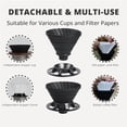 thumbnail image 3 of VANDROOP Collapsible Coffee Dripper, Silicone Reusable Pour Over Coffee Dripper for Camping, Business Trip, Home＆Office, Single Pour Over Coffee Maker (Black, 1-2 Cup), 3 of 7