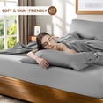 thumbnail image 5 of Baauye 100% Cotton Sheet Set, 1000 Thread Count Durable 4-Piece Bed Sheets with 16" Deep Pocket, Queen, Gray, 5 of 8