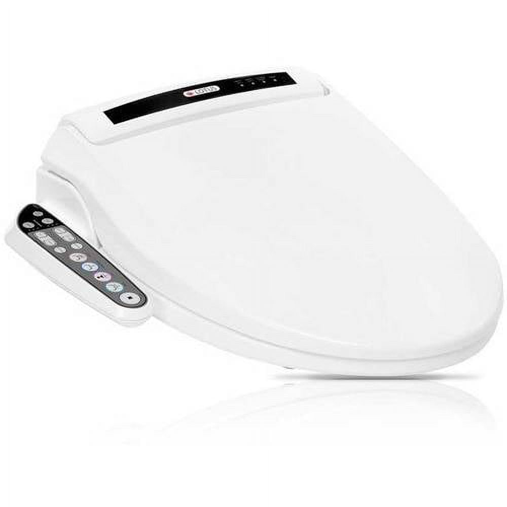 Lotus ATS-909 Elongated Smart Bidet Toilet Seat with PureStream, White