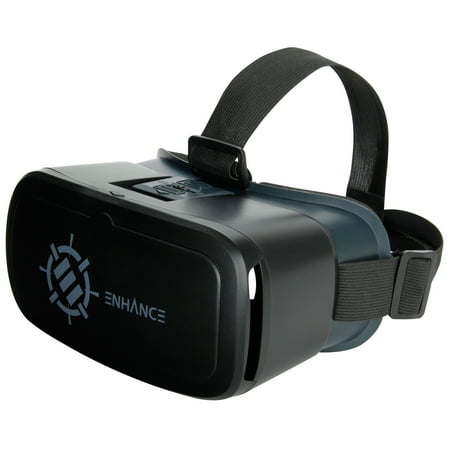 ENHANCE 3D VR Headset with Comfortable Nose-Padding , Adjustable Head Strap , Adjustable Object and Pupillary Distance