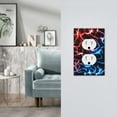 thumbnail image 5 of Daiia Red And Blue Lightning Pattern Decorator Wall Plate Child Safe Outlet Cover, Switch and Outlet Covers,Size 1-Gang 5.0" x3.0" , Polycarbonate Thermoplastic-Style S, 5 of 6