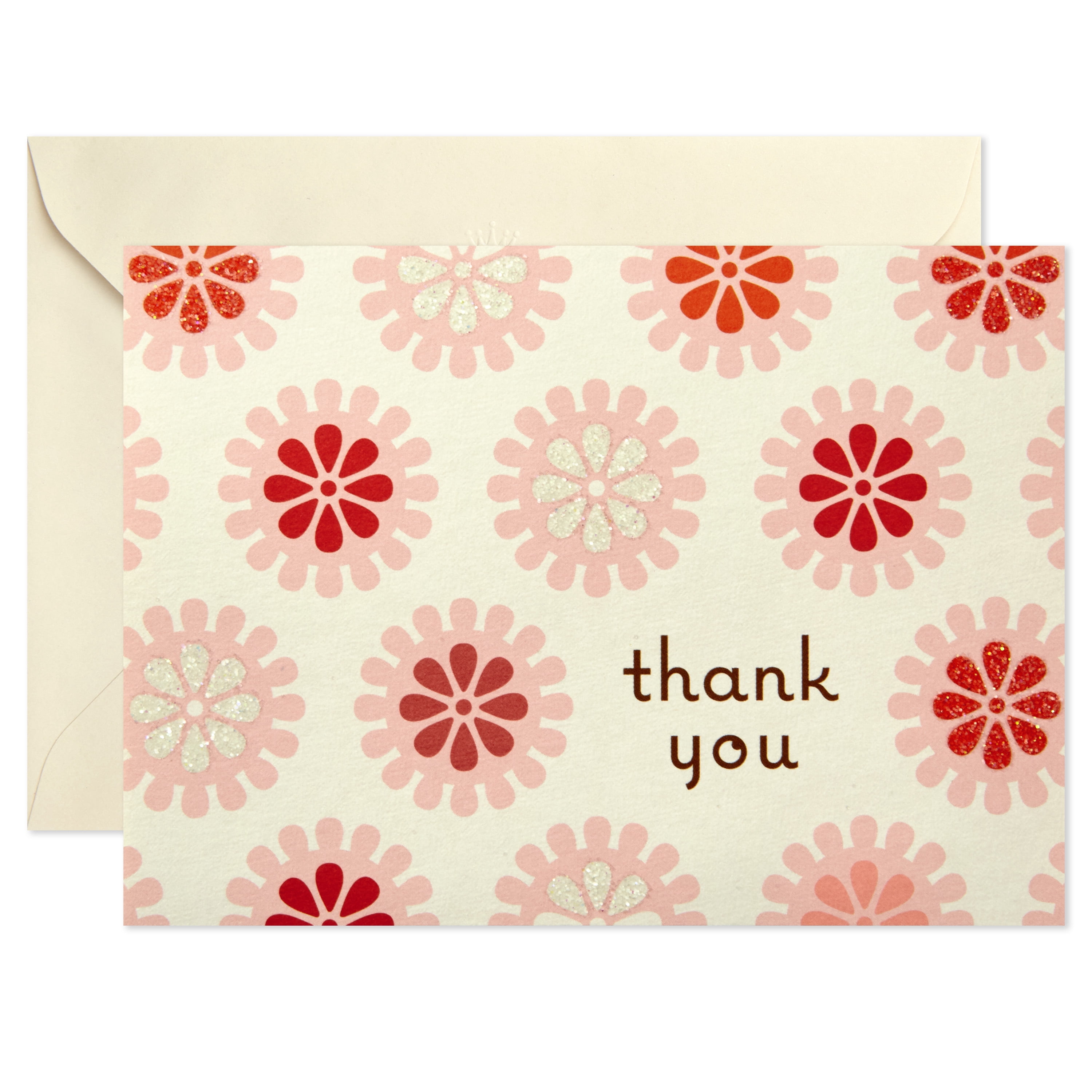 Hallmark Thank You Notes (Pink Flowers, 50 Cards and Envelopes)