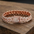 thumbnail image 5 of 14mm Cuban Link Bracelet For Men Women Silver/Gold/Rose Gold Bracelets Iced Out Miami Cuban Bracelet Hip Hop Jewelry Gift, 5 of 10