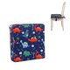 thumbnail image 1 of 1 cojín para silla de aumento para niños, cojín suave para comedor para niños, silla extraíble ajustable, cojín elevador, cojín para silla terrestre, dinosaurio azul, 1 of 5