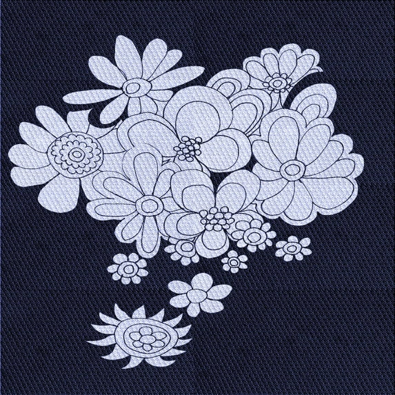 Ahgly Company Indoor Square Patterned Night Blue Area Rugs, 6' Square