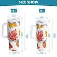 thumbnail image 6 of Yayeee 40oz Double-Wall Insulated Stainless Steel Tumbler with Handle Bottle, Blue Leaves, 6 of 8
