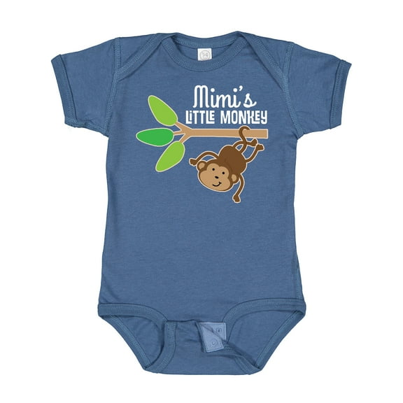 Inktastic Mimi Little Monkey Grandchild Boys or Girls Baby Bodysuit