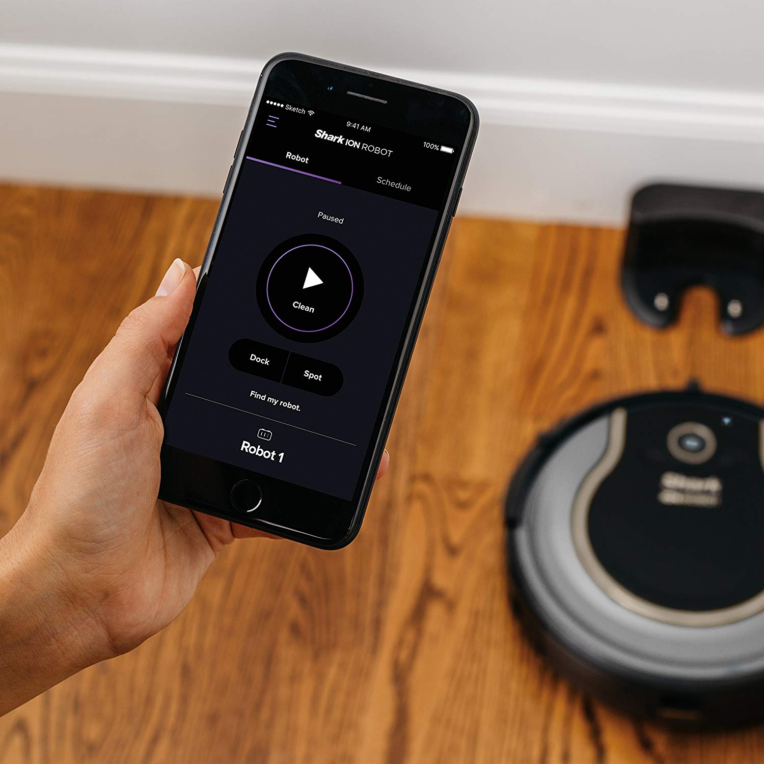 Shark, RV750, Robotic Floor Cleaners, Wi-Fi Compatible, ION Robot Vacuum WIFI-Connected, Voice Control Dual-Action Robotic Vacuum, Black/ 12.6" x 12.6" x 2.6", 1, 1, 1