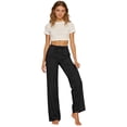 thumbnail image 4 of Girls Linen Pants Kids 2026 Summer Lightweight Casual Beach Baggy Elastic Waist Wide Leg Trousers Athletic Boyfriend Y2K, 4 of 7